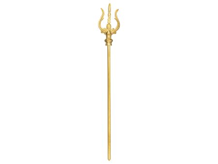 Trishul - 19 x 2.5 Inches | Brass Astras  Soolam  Sulam  God Shiva Trishul  Durga Maa Trishul for Deity  435 Gms Sale