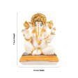 Ganesh Murti - 7 x 5 Inches | Resin Statue  Painted Vinayagar Statue  Ganesha Statue for Pooja Online