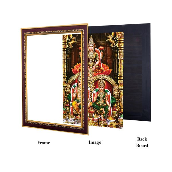 Lakshmi Kubera Dhanakarshana Photo Frame | Picture Frame for Pooja Room Decor Supply