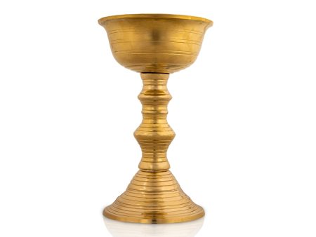 Kalanchi Diya - 8.5 x 5.25 Inches | Brass Lamp  Brass Deepam  Kalanjiam Diya for Pooja  1.510 Kgs Approx Hot on Sale