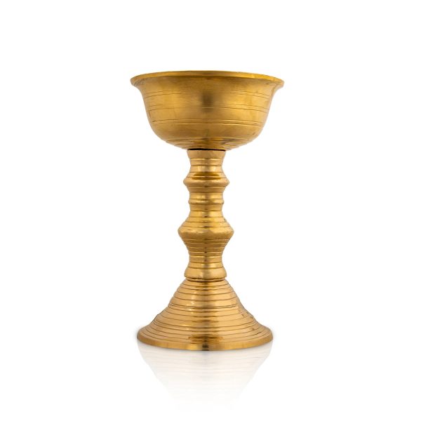 Kalanchi Diya - 8.5 x 5.25 Inches | Brass Lamp  Brass Deepam  Kalanjiam Diya for Pooja  1.510 Kgs Approx Hot on Sale