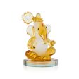 Ganesh Murti - 2.5 x 0.75 Inches | Crystal Ganpati Murti  Sitting Vinayaka Statue for Pooja Hot on Sale