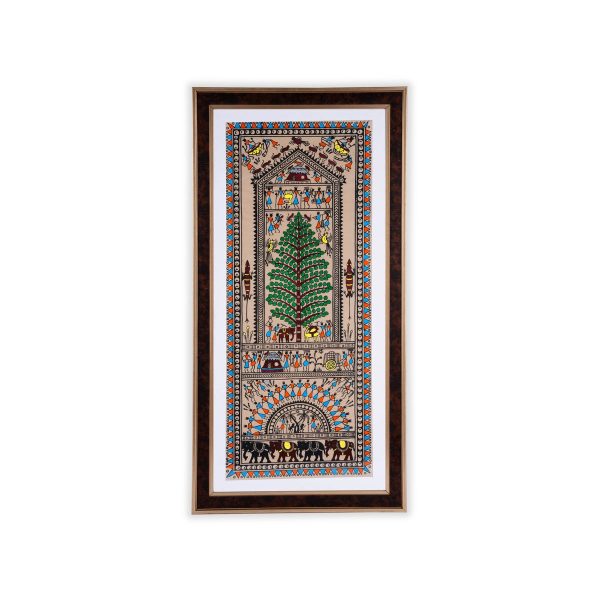 Pattachitra Painting Frame - 22 x 12 Inches | Tribal Design Patachitra Painting  Hand Painted Frame for Home Online now