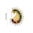 Bullaku Nose Pin - 1.25 Inches | Nose Pin  Multicoloured Beads Jewellery  Gold Polish Nathu Bullaku for Deity Online Hot Sale