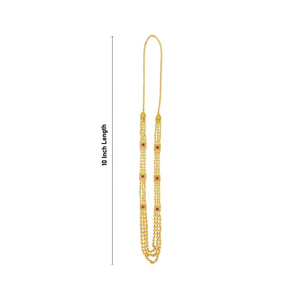 Beads Mala - 10 Inches | Gold Polish Jewellery  3 line Beads Design Fancy Jewellery for Women Sale