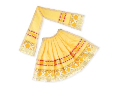 Amman Pavadai - 6 Inches | Mata Dress  Devi Vastra  Mata Poshak for Deity  Assorted Colour Fashion