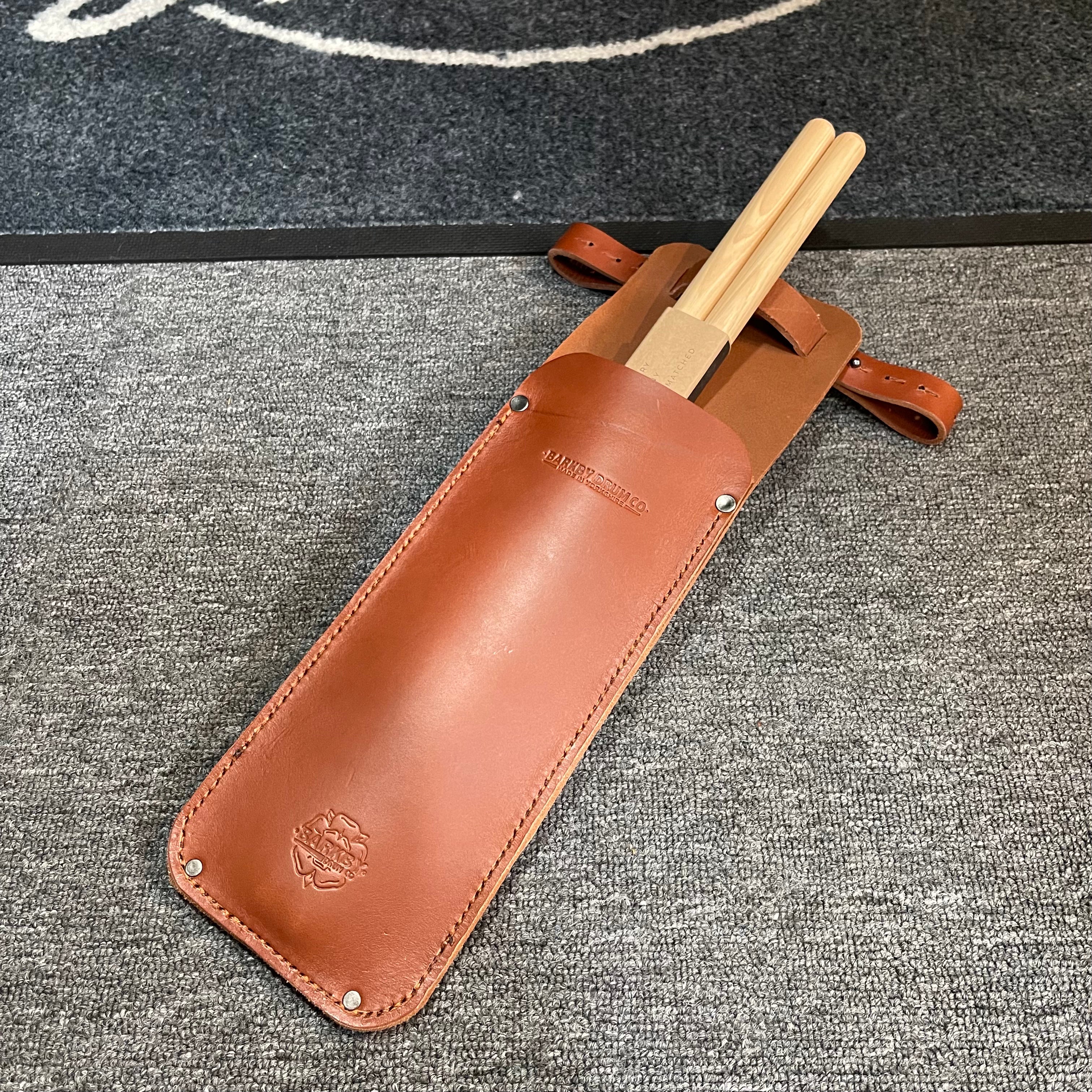 Barkby Drum Company Leather Drumstick Pouch Holder - Tan Fashion