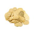 Lakshmi Pooja Coins Box - 1 x 3.5 Inches | Gold Polish Lakshmi Coins  Brass 108 Laxmi Coins for Pooja For Discount