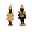 Panduranga Rukmini Pair - 3 x 1 Inches | Ceramic Sculpture  Rukmini Panduranga  Panduranga And Rukmini for Pooja For Discount