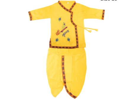 Bal Krishna Dress Set - Size 20 | Embroidery Design Bal Krishna Costume  Bal Kanha Dress for Kids Discount