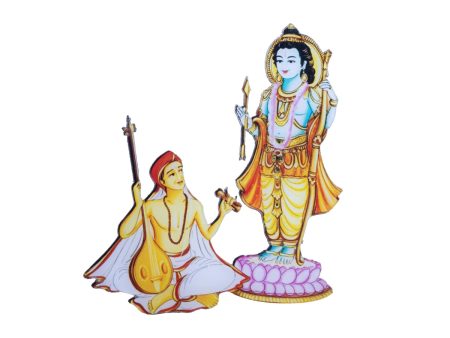 Rama Idol With Tyagaraja Fridge Magnet - 3.5 x 2.5 Inches | Ramar Statue Photo Magnet  Picture Magnet for Home Online