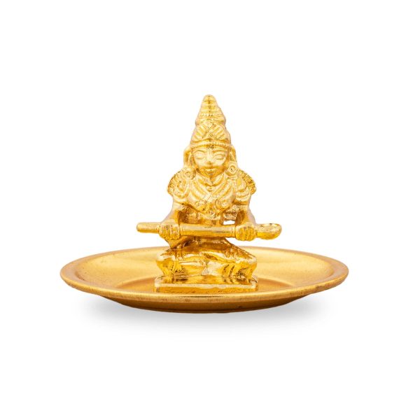 Annapurna Devi With Gold Polish Plate - 2 x 2.5 Inches | Metal Annapoorani Statue for Pooja  40 Gms Approx For Discount