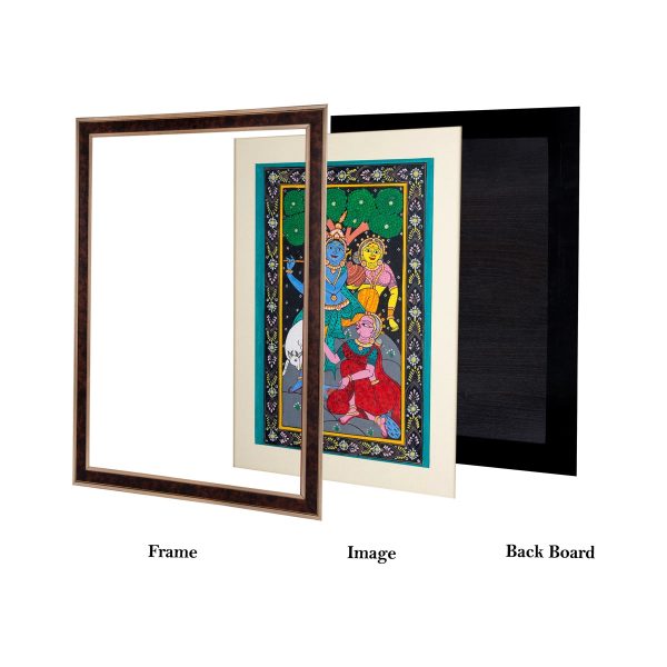 Pattachitra Painting Frame - 23 x 17 Inches | Radha Krishna Hand Painted Frame  Patachitra Painting for Home For Discount