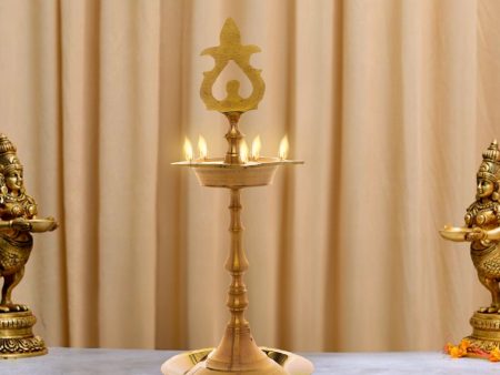 Brass Lamp - 10.5 x 4 Inches | Karaikudi Kuthu Vilakku  Pirai Deepam  Diya for Pooja For Cheap