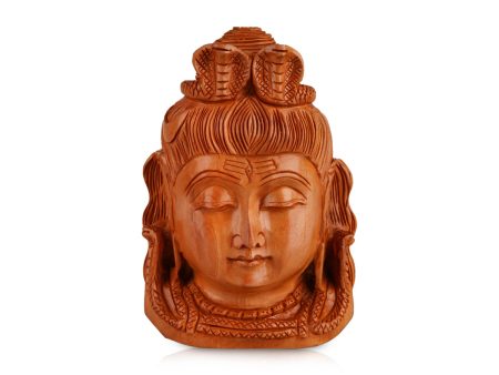 Shiva Bust Statue - 5 x 3.5 Inches | Wooden Statue  Shiv Murti  Shivan Idol for Pooja For Cheap