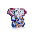 Painted Ganesh Murti - 5 x 2.25 Inches | Aluminium Vinayagar Statue  Big Ear Ganesha Statue for Pooja For Discount