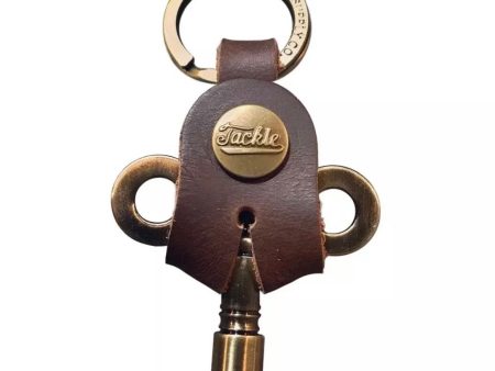 TACKLE TIMEKEEPERS DRUM KEY - ANTIQUE BRASS VINTAGE STYLE GIFT LEATHER Online