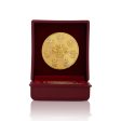 Lakshmi Coin With Lakshmi Chakra Box - 3 x 2 Inches | Gold Polish Laxmi Coin And Laxmi Chakra Box for Pooja Supply