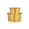 Coffee Dabara Set - 3 x 4 Inches | Brass Mat Polish Davara Tumbler Set  Davara Set for Home  200 Gms Approx Online Sale