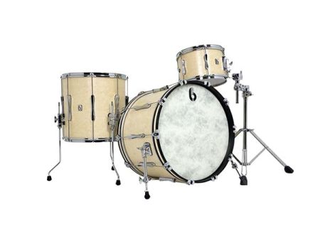 British Drum Company Lounge Series 3-piece Drum Kit - Wiltshire White Cheap