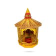 Ganpati Decoration Mandir - 7 x 6.5 Inches | Suvarna Makhar Design Paper Mandir  Eco Friendly Mandir Decoration For Discount