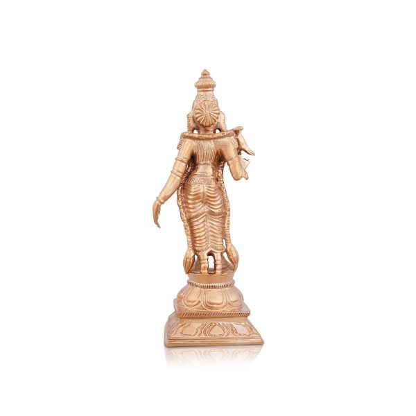 Meenakshi Amman Statue - 6 x 2.5 Inches | Panchaloha Statue  Standing Meenakshi Amman Idol for Pooja  440 Gms For Discount