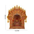 Ganpati Decoration Mandir - 11 x 9 Inches | Copper Temple Design Paper Mandir  Eco Friendly Mandir Decoration Hot on Sale