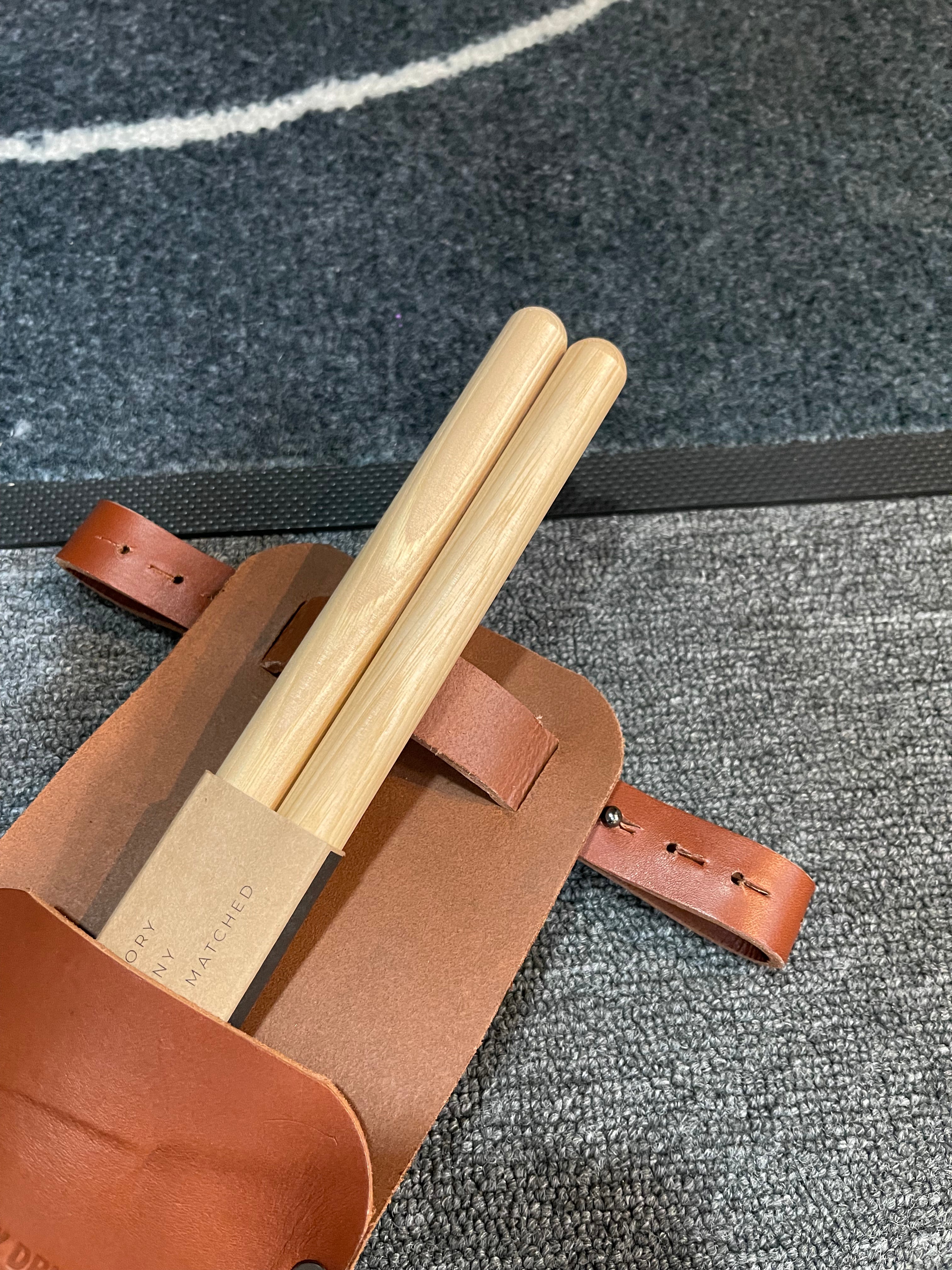 Barkby Drum Company Leather Drumstick Pouch Holder - Tan Fashion