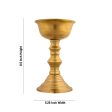 Kalanchi Diya - 8.5 x 5.25 Inches | Brass Lamp  Brass Deepam  Kalanjiam Diya for Pooja  1.510 Kgs Approx Hot on Sale