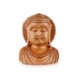 Buddha Bust Statue - 6 x 5 Inches | Wooden Statue  Buddha Idol  Buddha Murti for Pooja For Sale