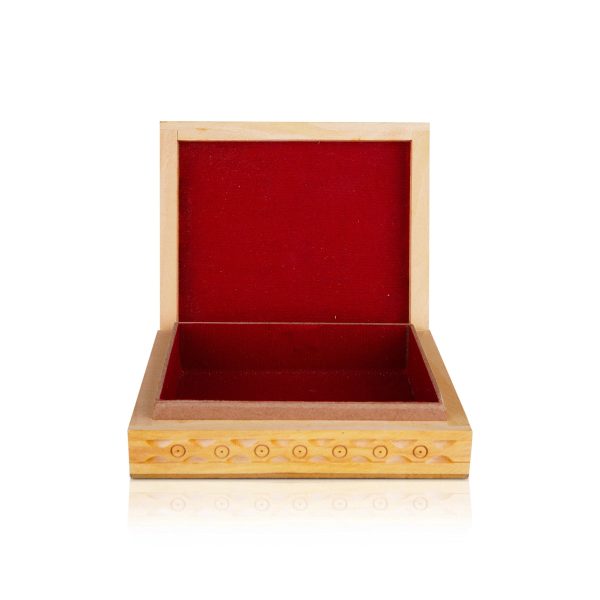 Wooden Jewellery Box - 5 x 4 Inches | Trinket Box  Storage Box  Gem Stone Box for Women For Cheap