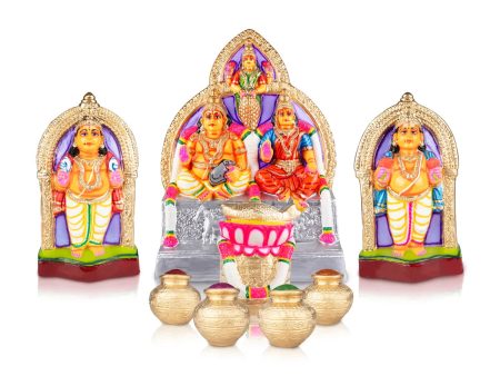 Kubera Lakshmi Statue Paper Mache Golu Bommai Set - 15 x 7 Inches | Giri Golu Doll  Navaratri Golu Bomma Gombe Cheap