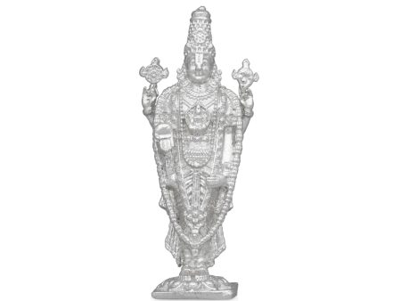 Balaji Murti - 2.5 x 1 Inches | Copper Idol  Silver Polish Standing Balaji Statue for Pooja  35 Gms Approx Online Sale