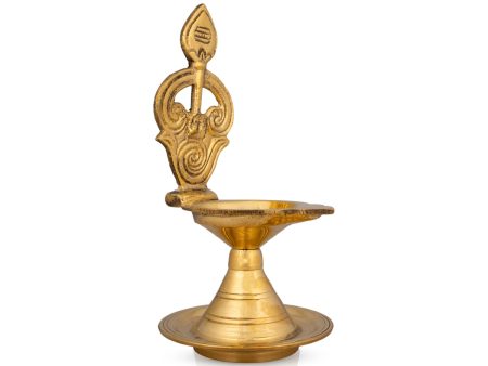 Om Vel Agal Vilakku - 5.5 x 3 Inches | Brass Lamp  Karthik Deep for Pooja  210 Gms Approx Online now