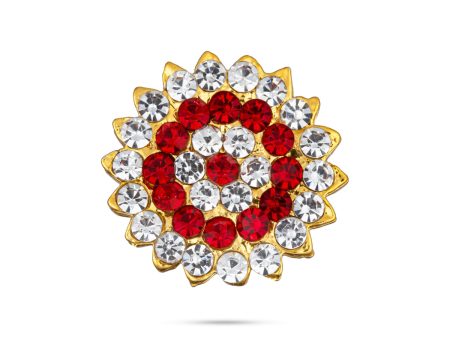 Stone Pottu - 0.75 Inches | Amman Pottu  Stone Bindi  Stone Tilak for Deity  Assorted Colour Online Hot Sale