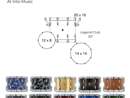 British Drum Company Legend Series 20  Club 3-piece Drum Kit Discount