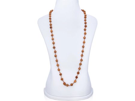 Tulasi Mala - 32 Inches | 8 mm  108 Beads Tulsi Mala  Copper Knot Tulasi Japa Mala for Meditation  45 Gms on Sale