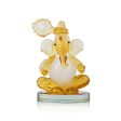 Ganesh Murti - 2.5 x 0.75 Inches | Crystal Ganpati Murti  Sitting Vinayaka Statue for Pooja Hot on Sale