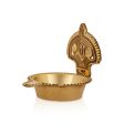 Shanku Chakra Namam Deepam - 2.25 x 2.25 Inches | Brass Lamp  Brass Deepam  Shanku Chakra Namam Diya for Pooja For Sale