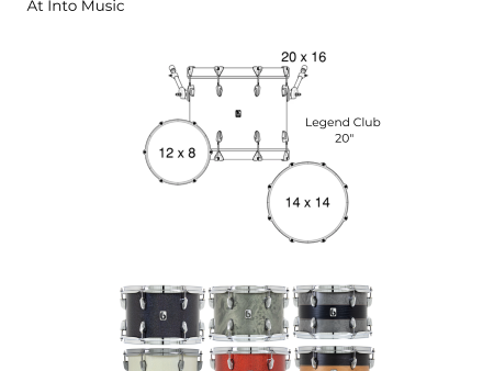 British Drum Company Legend Ultra Series 20  Club 3-piece Drum Kit Hot on Sale