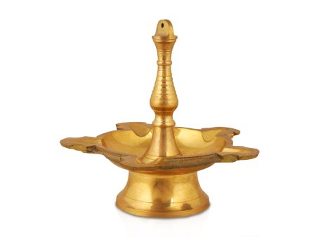 Brass Lamp  - 6.75  Inches |  Hanging Diya  Thooku Vilakku  Latkan Hanging 5 Face Deep for Home Fashion