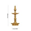 Kerala Lamp - 12 x 5.5 Inches | Brass Nilavilakku  Brass Kuthu Vilakku  Fancy Lamp for Pooja  1.160 Kgs Approx Sale