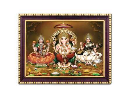 Lakshmi Ganesha Saraswathi Photo Frame | Picture Frame for Pooja Room Decor Online Sale