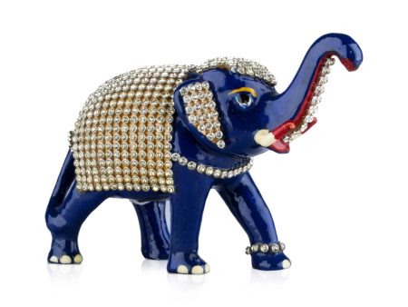 Painted Elephant Statue - 3.5 x 5.5 Inches | Aluminium Trunk Up Elephant Sculpture  Stone Elephant Idol for Home Hot on Sale