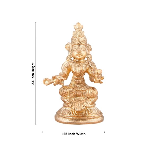 Annapurna Devi - 2.5 x 1.25 Inches | Panchaloha Statue  Sitting Annapoorani Statue for Pooja  80 Gms Approx Supply