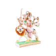 Durga Murti Sitting On Lion - 11.5 x 8.5 Inches | Resin Statue  Painted Durga Idol  Durga Statue for Pooja Cheap