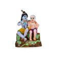 Krishna and Sudama Clay Golu Bommai - 10 x 7 Inches | Giri Golu Doll  Navaratri Golu Bomma Gombe Bommai Supply