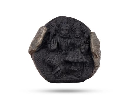 Narasimha With Lakshmi Shaligram Murti - 6.5 x 6.5 Inches | Shaligram Idol  Saligram Murti for Pooja  3.700 Kgs Supply