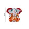 Painted Ganesh Murti - 3 x 3.25 Inches | Aluminium Vinayagar Statue  Big Ear Ganesha Statue for Pooja For Discount