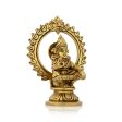 Ayyappan Statue With Arch - 5.5 x 4 Inches | Antique Brass Idol  Ayyappa Idol for Pooja  695 Gms Approx Fashion